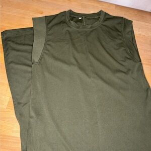 Women's Olive Green Shortsleeved dress